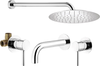 Комплект для ванной Plumberia Selection Ixo KITXO01CR210 С ВНУТРЕННЕЙ ЧАСТЬЮ, хром