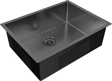 Мойка кухонная Paulmark Next PM215844-GM вороненая сталь