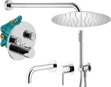Комплект для ванной Plumberia Selection PSBOX KITPSB02CR210 С ВНУТРЕННЕЙ ЧАСТЬЮ, хром