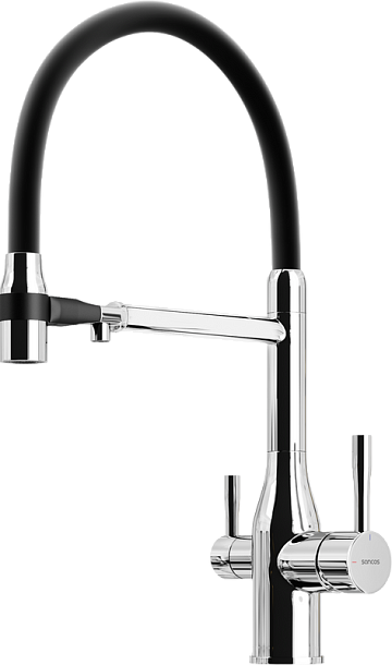 Смеситель для кухни Sancos Garda SC4009CH с гибким изливом, хром