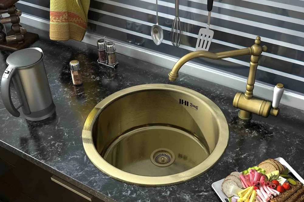 Мойка кухонная Zorg Inox PVD SZR-500-BRONZE Sancos — официальный сайт