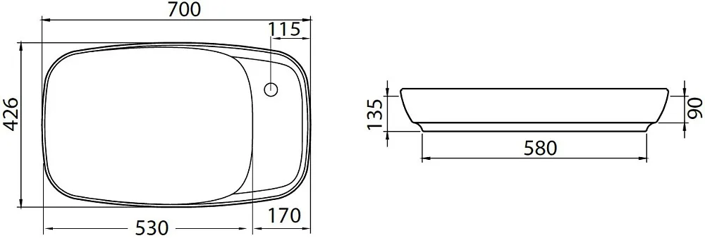 Накладная раковина Allen Brau Liberty 2 70х43 белая матовая Sancos — официальный сайт