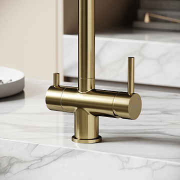 Смеситель для кухни Sancos Foster SC4014BG под фильтр, брашированное золото