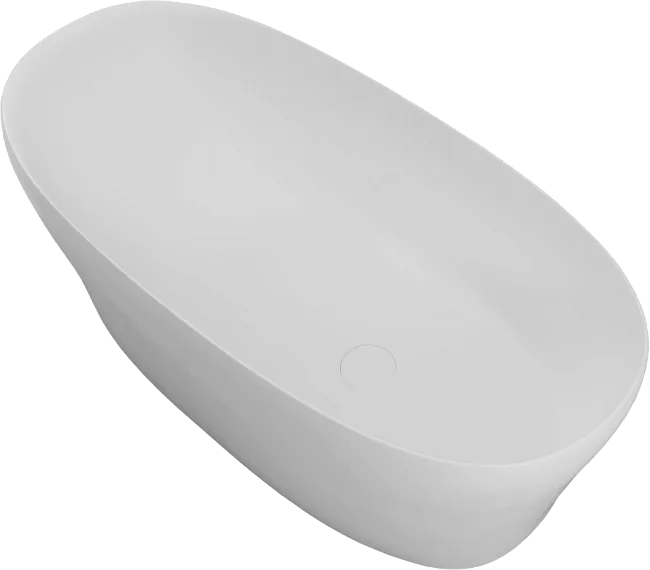 Ванна из искусственного камня Allen Brau Krion Neo 170x80 см, отдельностоящая, матовая белая, овальн Sancos — Оригинал