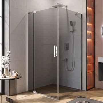 Душевой уголок Cezares Slider AH 1 100-90/100 Grigio Cr профиль хром, стекло серое