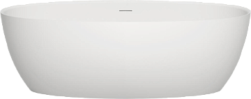 Ванна из искусственного камня Salini Alda S-Sense 160x70 см, отдельностоящая, белая, овальная, со сл