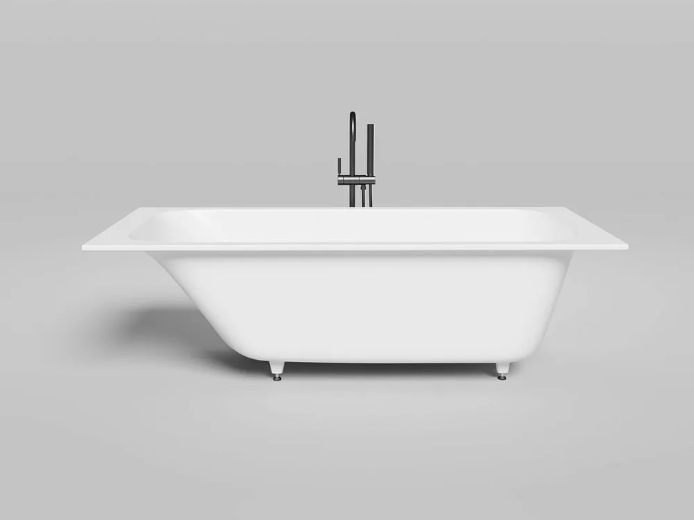 Ванна из искусственного камня Salini Orlanda Kit 180x80 см, встраиваемая, матовая белая, на ножках,  Sancos — официальный сайт