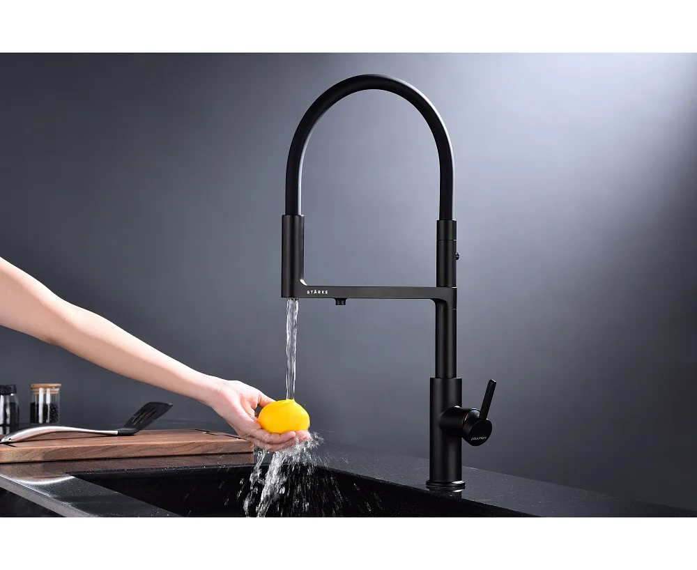 Смеситель для кухни Paulmark Tornado To213402-AN антрацит Sancos — официальный сайт