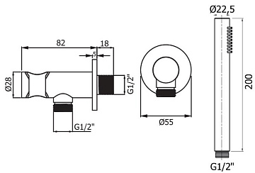 Душевой гарнитур Plumberia Selection Shower HST3018CS, брашированный хром