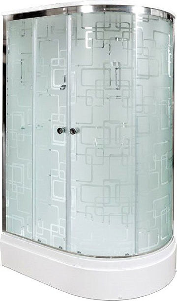 Душевая кабина DTO EM2712L с электрикой (120х80х220), средний поддон (27 см), профиль хром, стекло м