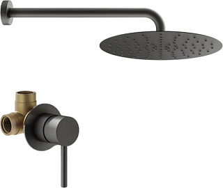 Душевой комплект Plumberia Selection Ixo KITXO01GR С ВНУТРЕННЕЙ ЧАСТЬЮ, графит матовый