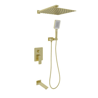 Душевой комплект Oliveeka D OL-88939003-BG С ВНУТРЕННЕЙ ЧАСТЬЮ, золотой матовый