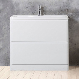 Тумба под раковину без столешницы BelBagno Albano 90 напольная, bianco lucido