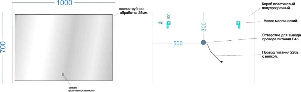 Зеркало Sancos Palace PA1000 100 см Sancos — официальный сайт