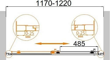 Душевая дверь в нишу Cezares Molveno BF 1 120 P Cr