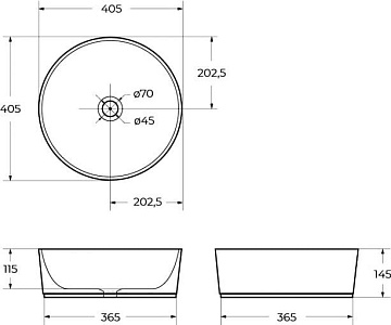 Накладная раковина BelBagno BB1342H300