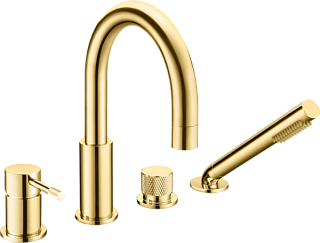 Смеситель на борт ванны Boheme Uno 460-G, gold