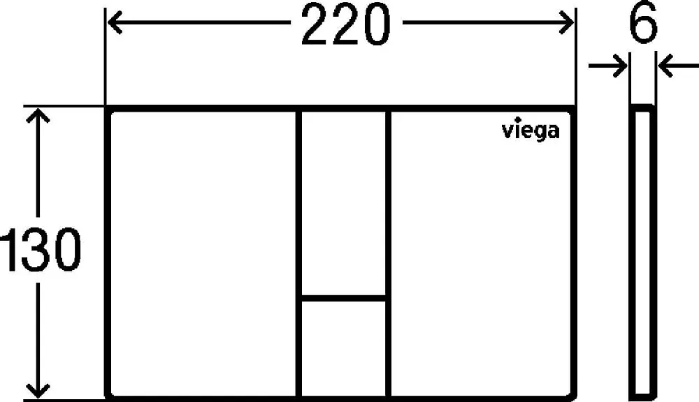 Кнопка смыва Viega Prevista 8614.1 насыщенный черный Sancos — официальный сайт