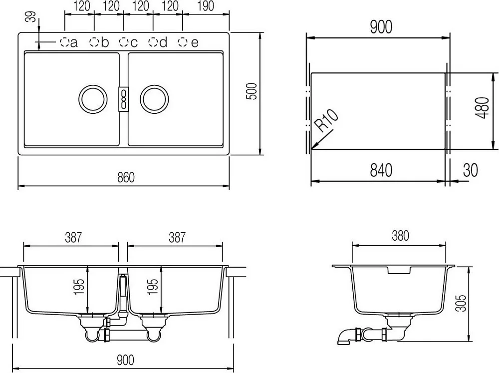 Мойка кухонная Schock Horizont 90 (N-200) Cristadur аворио Sancos — официальный сайт