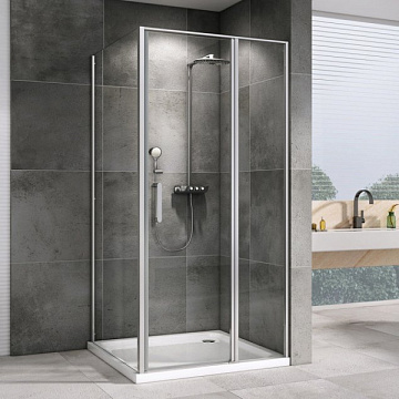 Душевой уголок Abber Sonnenstrand AG04100S-S70 100x70, профиль хром, стекло прозрачное