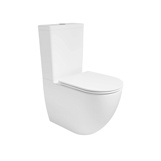 Унитаз-компакт напольный Vincea Globo VT2-14T с микролифтом, безободковый, белый