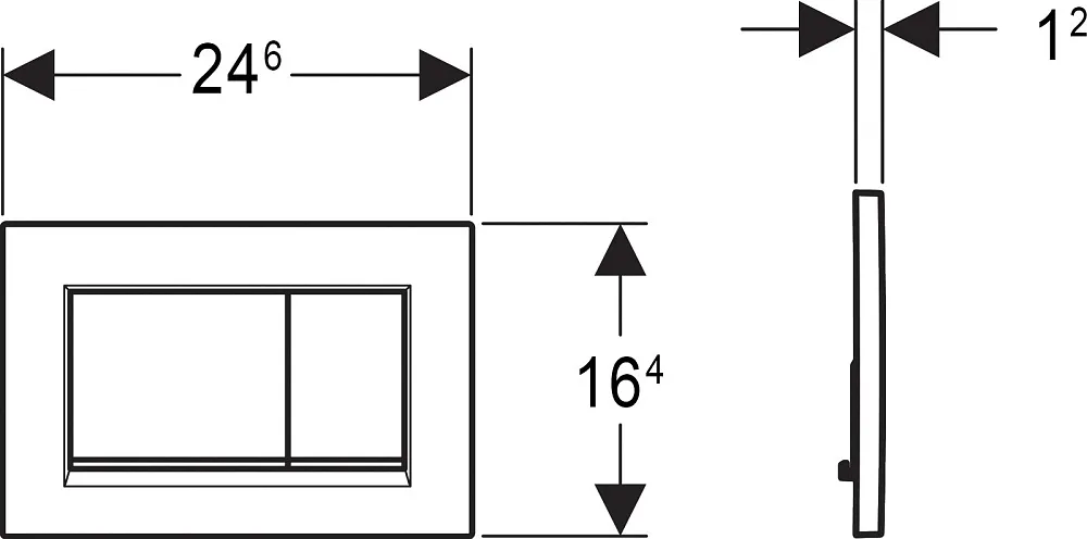 Кнопка смыва Geberit Sigma 30 115.883.KH.1 хром глянцевый, хром матовый Sancos — официальный сайт