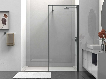 Душевая перегородка Walk-In VSW-1HS900CLGM, 900*2000, вороненая сталь, стекло прозрачное