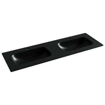 Мебельная раковина Ceramicanova Grace прямоугольная 141см с двумя чашами и отверстиями под смесите