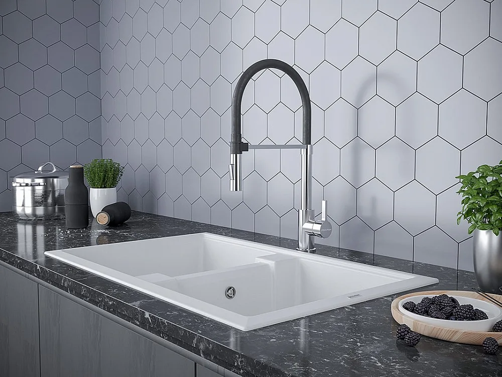 Смеситель для кухни Paulmark Halt Ha214021-CR хром, с гибким изливом Sancos — официальный сайт