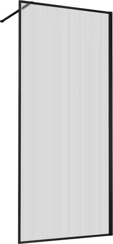 Душевая перегородка Vincea Walk-in HP Art VSW-1HP100FLB 100 см, профиль матовый черный, стекло рифле