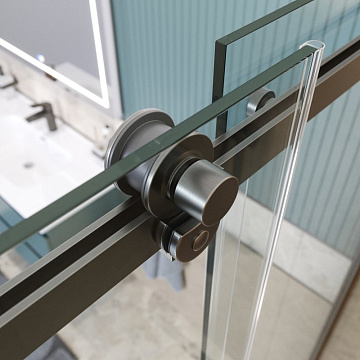 Душевой уголок BelBagno Soft Close-2 AH-1-130/90-C-GM профиль оружейная сталь
