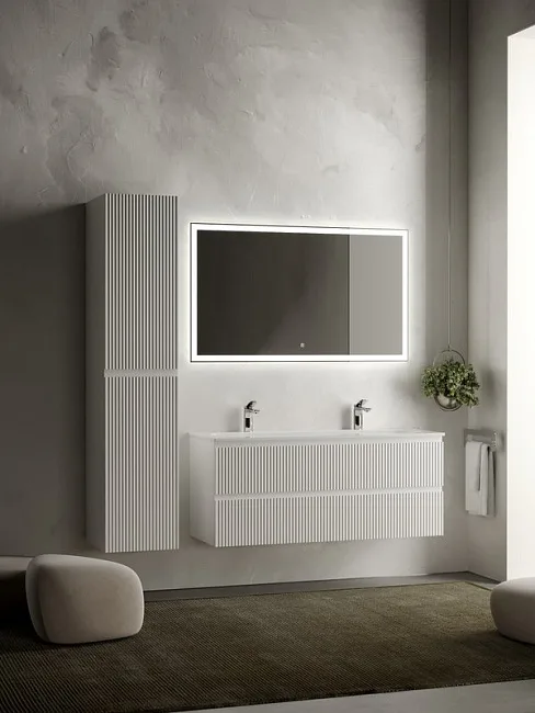Шкаф-пенал для ванной Sancos Snob R 35 см, универсальный, Bianco (белый) Sancos — Оригинал