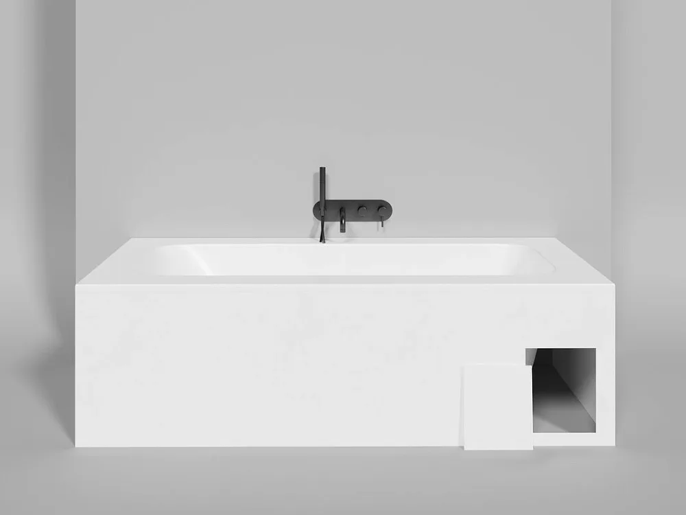 Ванна из искусственного камня Salini Orlanda Plus S-Sense 190x100 см, встраиваемая, белая, на ножках Sancos — официальный сайт