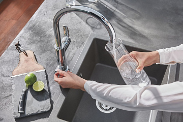 Смеситель для кухни Grohe Blue 30383000 с функцией фильтрации, хром