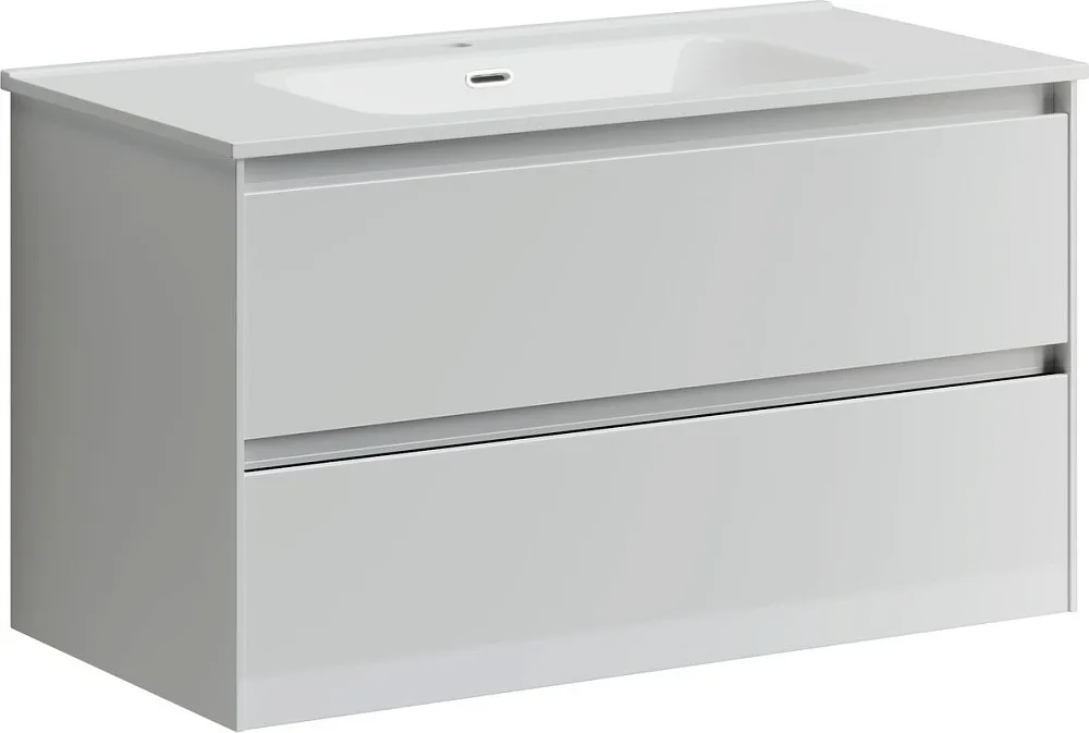 Тумба под раковину Sancos Cento 90 подвесная белый глянец, CN90W Sancos — официальный сайт