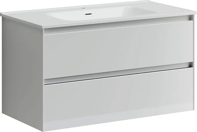 Тумба под раковину Sancos Cento 90 подвесная белый глянец, CN90W Sancos — Оригинал