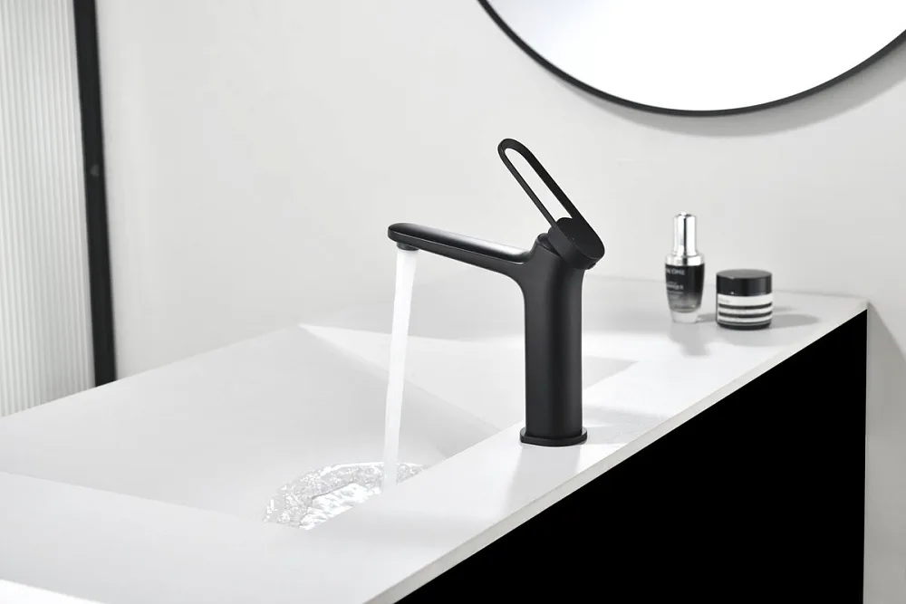 Смеситель для раковины Black&White Gravity 7109MB matt black Sancos — официальный сайт