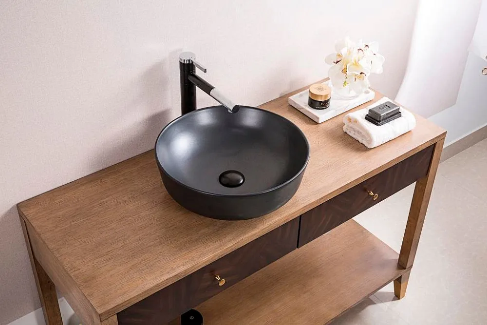 Накладная раковина BelBagno BB1315-H301 черная матовая Sancos — официальный сайт