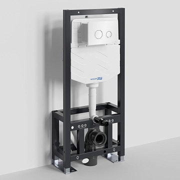 Система инсталляции для унитазов Wasserkraft Dill 61TLT.010.ME.WH01, с кнопкой смыва белой