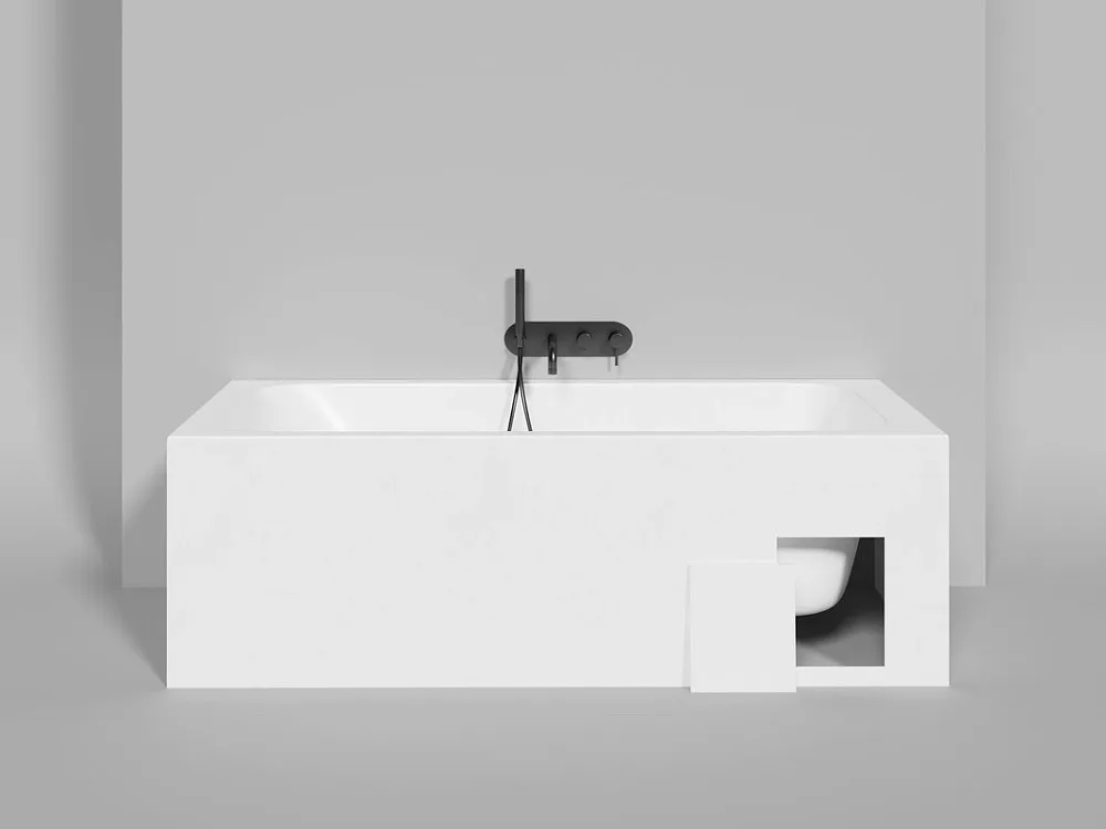 Ванна из искусственного камня Salini Orlanda Kit 180x80 см, встраиваемая, матовая белая, на ножках,  Sancos — официальный сайт