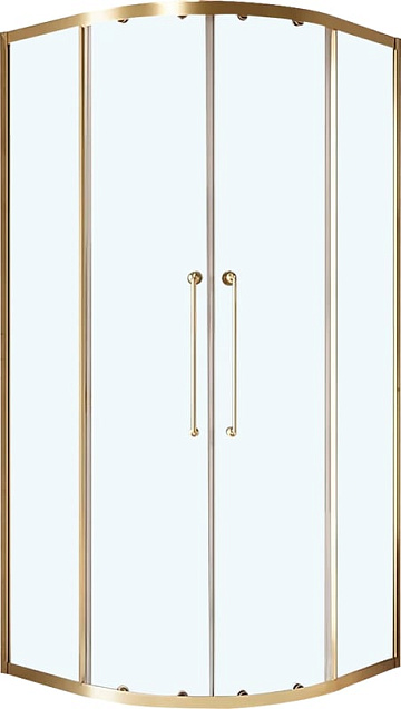 Душевой уголок Cezares Relax RELAX-304-R-2-100-C-BORO 100x100, профиль брашированное золото