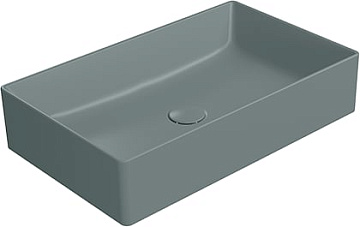 Накладная раковина GSI Kube X 60x37, серая, прямоугольная