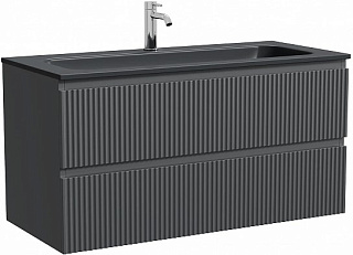Тумба под раковину Sancos Snob R 100 подвесная матовый антрацит, SNR100MDH