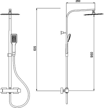 Душевая стойка RGW Shower Panels SP-22