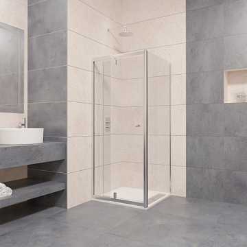 Душевой уголок RGW Passage PA-02+80 см (77-90)x80x185 профиль хром, стекло прозрачное