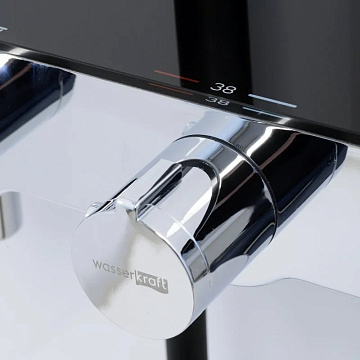 Душевая стойка Wasserkraft Abens 2000 A114.162.130.CB Thermo, с термостатом, черная