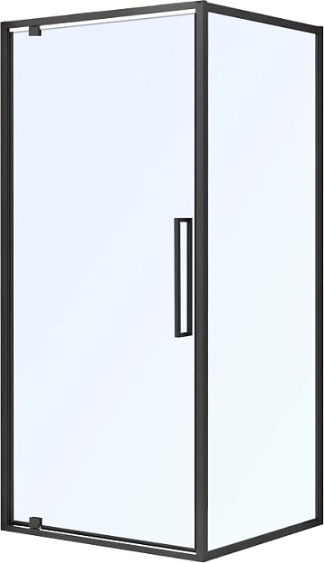 Душевой уголок Black&White Stellar Wind S877 Black 90х90, профиль черный матовый, стекло прозрачное