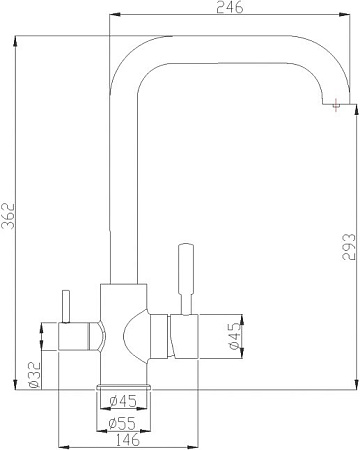 Смеситель для кухни Steel Hammer SH 715 BLACK BR
