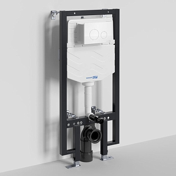 Система инсталляции для унитазов Wasserkraft Vils 56TLT.010.ME.WH02, с кнопкой смыва белой