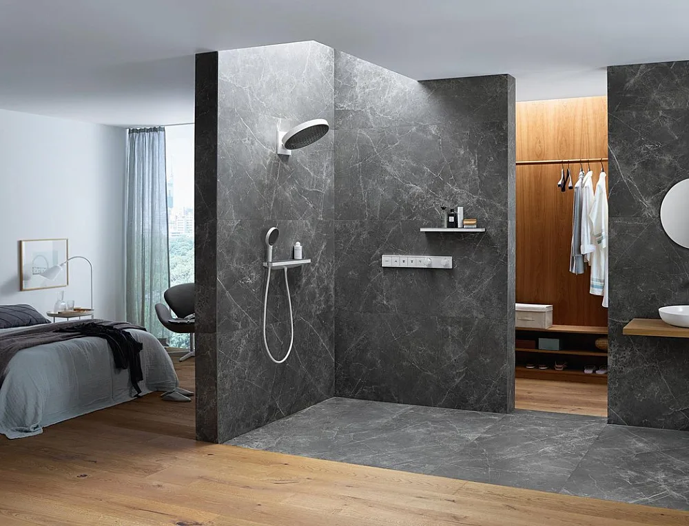 Верхний душ Hansgrohe Rainfinity 26234700 Sancos — официальный сайт